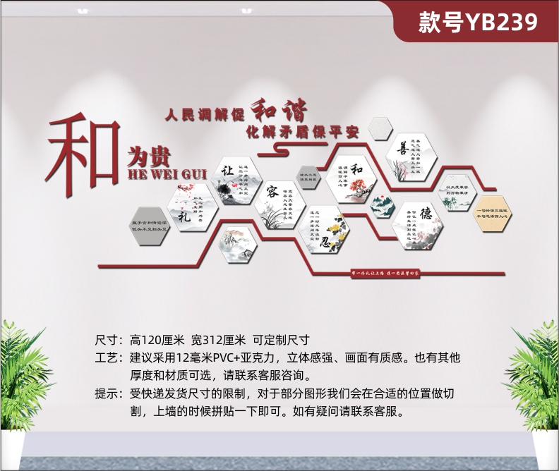 定制社區(qū)派出所司法機關人民行政矛盾調解文化墻調解室制度標語墻貼